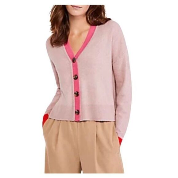 Ann Taylor Petite Colorblock Cardigan - Picture 1 of 7